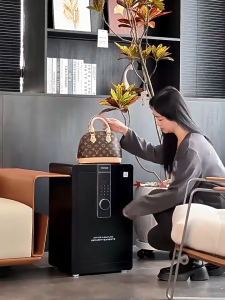 【24 Month Warranty】Office Safe Box 20/45/60cm Small Anti-theft Alarm Bedside Cabinet Storage Password+Key