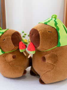 Đồ Chơi Búp Bê Lông Mềm Ăn Trái Cây Capybara Dây Kéo Dưa Hấu Đồ Chơi Đi Kèm Ngủ an Toàn Cho Trẻ Em Từ 3 Tuổi Trở Lên