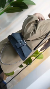 SKM Womens Leather Buckle Design Sling Shoulder Bag BG1040 Beg Perempuan