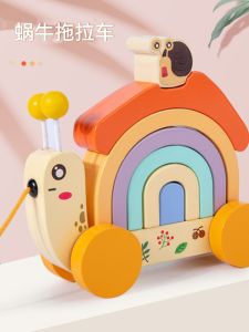 เด็กเล็ก พลิกขับรถ ของเล่นแบบถือได้ ช่วยในการเดิน ปั๊มขา ของเล่นสำหรับเด็กวัยแรกเกิด วัสดุไม้ พื้นผิวเคลือบด้าน จีนแผ่นดินใหญ่