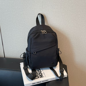 Ladies Large Capacity Canvas Backpack Travel Outdoor Commuting Crossbody Bag Avocado Green Daily Use Soft Shoulder Bag