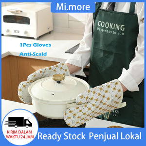 Mi.more 1Pcs Gloves Oven Mitts Anti-Scald Dengan Silicone Non-Slip Heat Resistant Microwave Thicked Cotton for Kitchen Cooking Baking