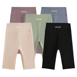 miiow | Ice Silk Five-Quarter Bike Shorts Womens Thin Summer Fitness Yoga Riding Shorts Breathable Comfortable Lightweight Sportswear