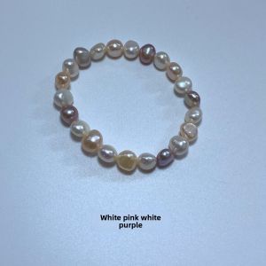 Natural Baroque Freshwater Pearl Bracelet Cold Style Irregular Small Audience Design Elastic Rope Bracelet Womens Elastic Model