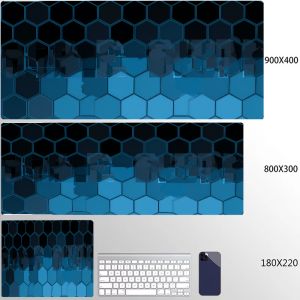 Bandai | 120x60cm Geometric Large Mouse Pad XXL Computer Mousepads Hexagon Mousepad Big Keyboard Mat Gamer Mouse Pads 90x40 Desk Mats