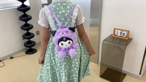 Ransel Bulu Sanrio l Tas Ransel Boneka Kuromi Melody l Tas 3D Plush l Backpack Sanriol Tas Sekolah