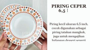 PRUMU Piring Melamin 6.5 inch - Piring Kecil - Piring Kue - Piring Saji - Piring Ceper - P11065KB