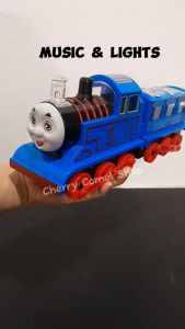 Free Batteries Thomas Train with Music and Lights Smart Mainan Keretapi Kereta Api Toys