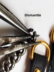 Double Layer Genuine Leather Diamond Underarm Shoulder Strap Extended Chain Leather Crossbody Belt Modification Anti-Scratch Clothes