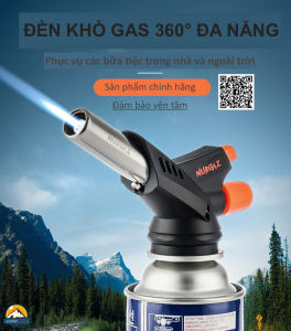 Đèn khò gas 360° (đánh lửa tự động) chính hãng NURGAZ CAMPOUT (Thổ Nhĩ Kỳ) du lịch cắm trại dã ngoại