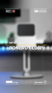 Giá Đỡ Điện Thoại Máy Tính Bảng Boneruy Để Bàn Xoay 360 Độ Điều Chỉnh Độ Cao Hợp Kim Nhôm Cao Cấp