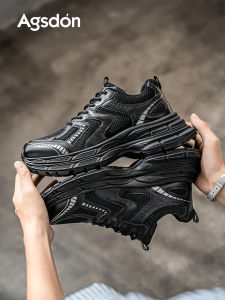 Mens Spring Autumn Sports Shoes Thick Bottom Heightening Dad Design Casual Running Shoes for Teenagers And Middle School Students