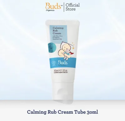 Buds Organic Calming Tummy Rub Cream Tube / Jar / 30ml dan 50ml / tub / krim kolik bayi dan anak / perut kembung / masuk angin / melegakkan pernafasan