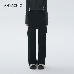 ANNACHIC | Quần Ôm Dáng Thời Trang Che Khuyết Điểm Ống Quần Bóp Cao Đẹp Có Mảnh Rút Dễ Dàng