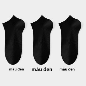 MiiOW | Tất cotton mỏng mùa hè chống trượt kháng khuẩn thấm hút thoáng khí màu trơn tất ngắn thoải mái thoáng khí dùng cho nam