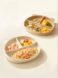 Beeshum | Suction Anti-slip Silicone Sectioned Baby Feeding Plate