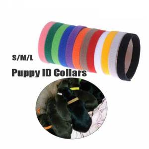 12 Colors Whelping ID Collar Adjustable Puppy ID Collars Band Kitten Soft ID Collars
