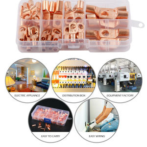 60PCS/70PCS/140pcs Copper Wire Terminal Box with Copper Terminals SC Series Bare Terminals Cold-Pressed Ends