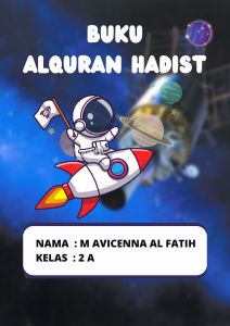 Stiker Label Buku Pelajaran Sekolah Tema Astronot