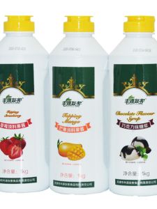 Commercial Grade Strawberry Mango Pineapple Chocolate Ice Cream Topping Sauce Thickened Fruit Jam for Business Use