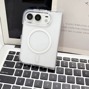 Skin-friendly Transparency Acrylic Magnetic Fold Phone Case For iPhone Duo IPhone Ultra Fold For Magsafe Clear Shockproof Cover