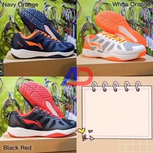 Sepatu Badminton Lining Ultra Max Navy / Orange Sepatu Bulutangkis Promo Diskon Adha Sport