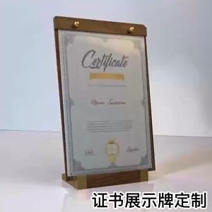 Stand Menu Kayu Standing Menu Display Wood Sign Holder A4 Menu Kayu Wood Base Tempat Menu Berdiri Stand Kalender