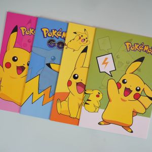 สมุดโน้ตดีไซน์โปเกมอนพิคาชูแบบสุ่ม 16 หน้าต่อเล่ม สำหรับนักเรียน สำนักงานธุรกิจ อุปกรณ์เครื่องเขียนโรงเรียน สมุดจด