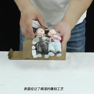 【TIANXIN MALL】 Creative Grandparents Lover Figurines Couple Miniature Ornaments Resin Old Parents Crafts Wedding Anniversary Gifts Home Decor