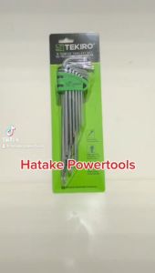 TEKIRO SET KUNCI L TORX DENGAN LUBANG 9 PCS /KUNCI L BINTANG SET LUBANG / TOOLS - ALAT PERKAKAS HK-TA1206