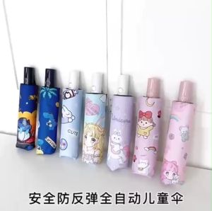 Dù gấp gọn dễ thương ô dù che mưa hoạt hình dù chống tia UV ô gấp gọn tự động che nắng mưa tiện lợi - Happy Life 4Kid