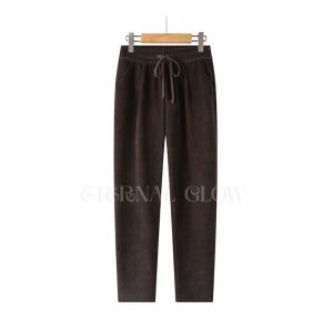 (JX1270) Premium Double-layer Casual Pants High Waist Medium-thick Trousers