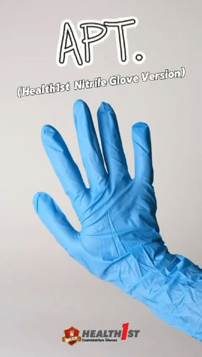 Health1st Premium Nitrile Blue Long Cuff 300mm Disposable