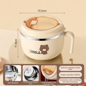 YONGLE | Drainable Noodle Bowl Large Capacity 316L Stainless Steel