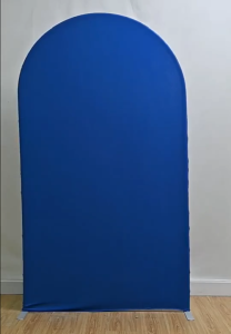 ผ้าฉากหลังโค้งแบบยืดหยุ่นสูง ฉากหลังโค้งงานแต่งงานแบบกลม ผ้าคลุมฉากหลังโค้ง ตกแต่งงานพิธีงานเลี้ยง ชุดผ้าคลุมโค้ง 3 ชิ้น