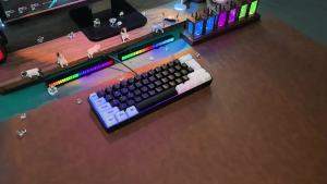 HXSJ | Bàn Phím Chơi Game 60% Có Dây Đèn Nền RGB Mini 61 Phím Màng Chống Xung Đột Siêu Nhỏ Gọn Dành Cho Game Thủ - Thiết Kế Công Thái Học