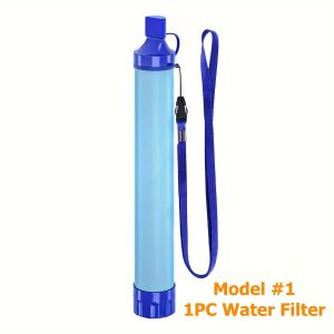 10000 Gallon Outdoor Personal Water Filter Ultra-Light 0.01 Micron 4-Stage Filter System Portable Water Purifier Survival Straw