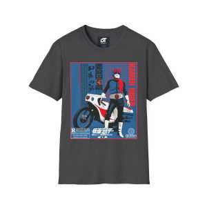 Bandai | Kamen Rider Retro Style Movie Poster Soft Pattern T-Shirt Summer New Masked Hero Short Sleeve Mens and Womens Top 90s Style