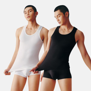 THREEGUN | Soft Cotton Antibacterial Anti-Mite Mens Vest