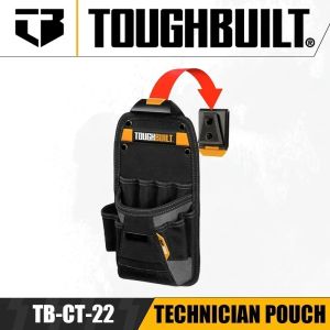 TOUGHBUILT TB-CT-22 Technician Pouch Small Mechanics Tool Belt Pouch Organizer Tool Bag Tool Accessories