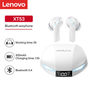 Lenovo | New Lenovo XT53 Bluetooth V5.4 Earphones Ultra Low Latency With Long Standby Headphones HD Call Dolby Stereo Sound Music Earbuds