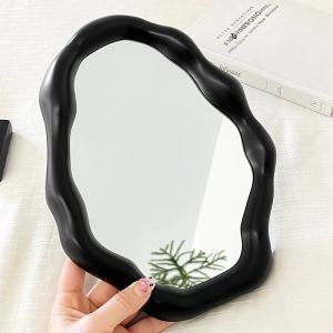 กระจกโต๊ะเครื่องแป้งแบบคลาวด์น่ารักมีลวดลายใหม่โต๊ะสำหรับห้องนอนกระจกแต่งหน้าตั้งโต๊ะของขวัญวันเกิดให้น้องสาว