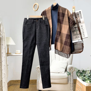 Super Small Size Special Offer! Withdraw from Cupboard ~ Very Wide Hair-Styling ~ Fall and Winter Brushed Jeans Casual Skinny Pants Pencil Pants for Women