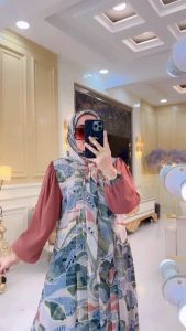 Fairuz Set By Belifi Gamis & Hijab Segi Empat Ceruty Babydoll