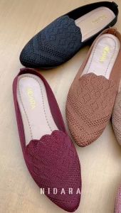 TAQISTORE / SEPATU BALET WANITA/FLATSHOES RAJUT IMPORT