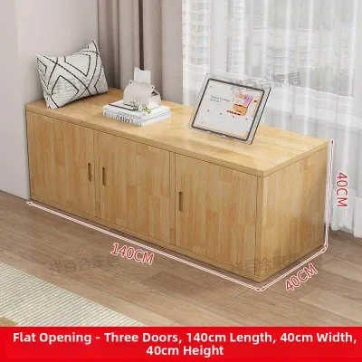 SHENGLI | Solid Wood Seating Storage Bay Window Cabinet