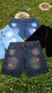 Celana Jeans Pendek Pria Sobek Big Size - Celana Jeans Pendek Pria Sobek Jumbo - Celana Pendek Denim Pria Sobek Berukuran Besar - Jeans Pendek Pria Sobek Gendut - Jeans Pendek Pria Sobek Ukuran Besar