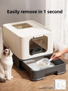 SHENJINGMAO | Anti-splash Odor-proof Antibacterial Large Cat Litter Box