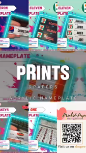 MAGNETIC / PIN TYPE NAMEPLATE - PERSONALIZED - ACRYLIC 1X3 inches