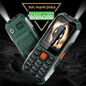 Mỏng Chắc Chắn Điện Thoại Ngoài Trời Dual SIM Nút Lớn Chờ Lâu Loa Đèn Pin Quay Số SOS MP3 Video Đen